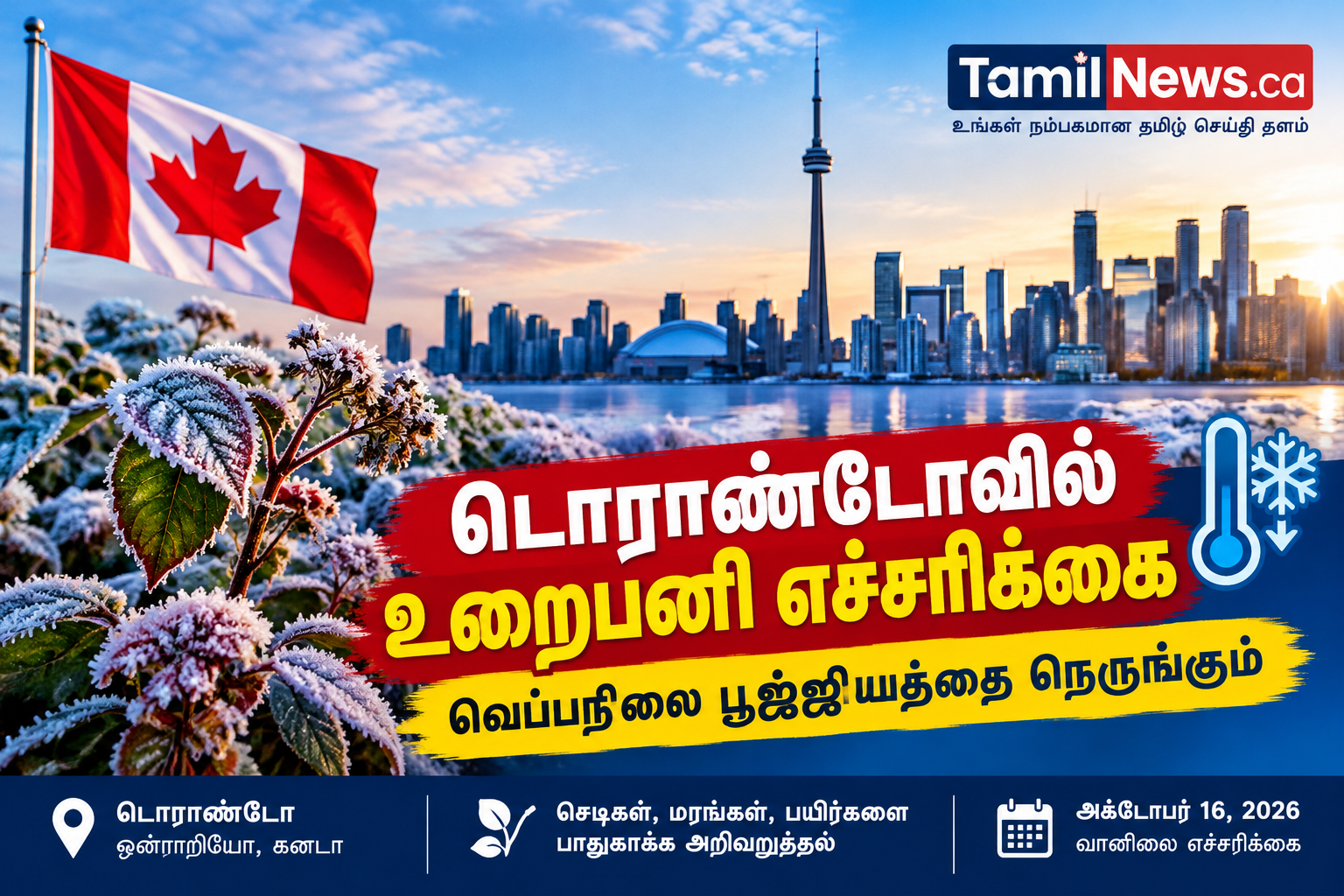 டொராண்டோவில் உறைபனி எச்சரிக்கை